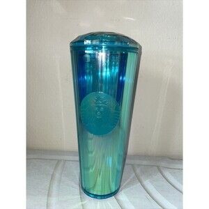 Starbucks Summer 2021 Blue Kaleidoscope Dimond‎ Dome Blush Cold Tumbler No Straw